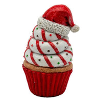 Pair of Cupcakes with Antler/Santa Hat Topper