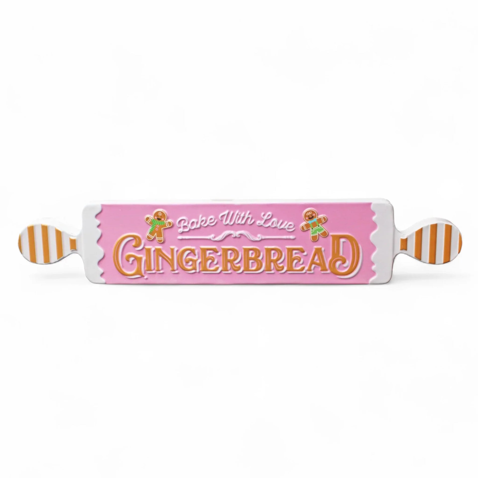 Pink Gingerbread Sign - Metal