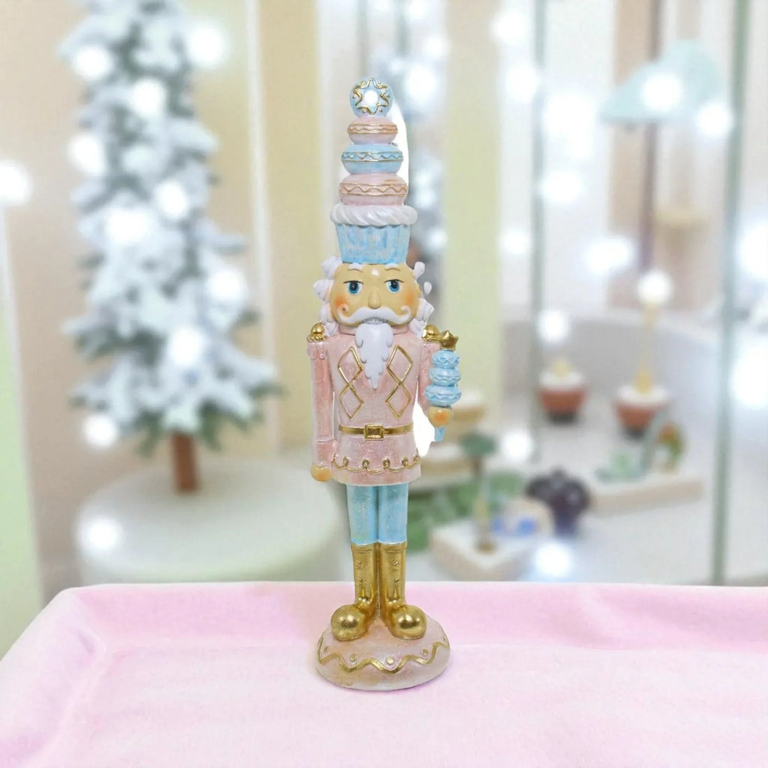 Pink Jacket with Blue Nutcracker Decoration