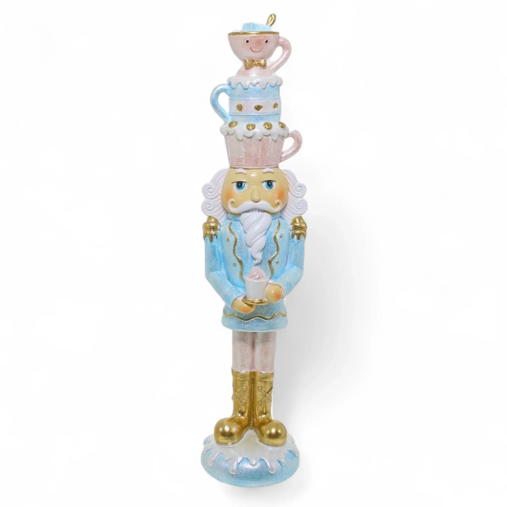 25cm Blue Jacket with Pink Nutcracker Decoration