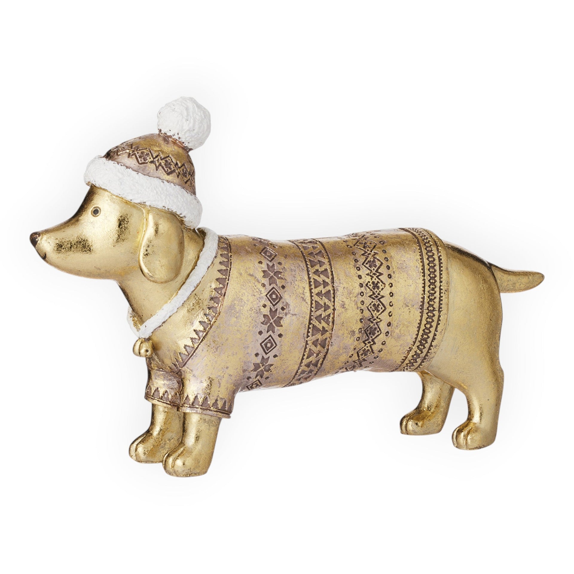 Gold Standing Puppy  15cm
