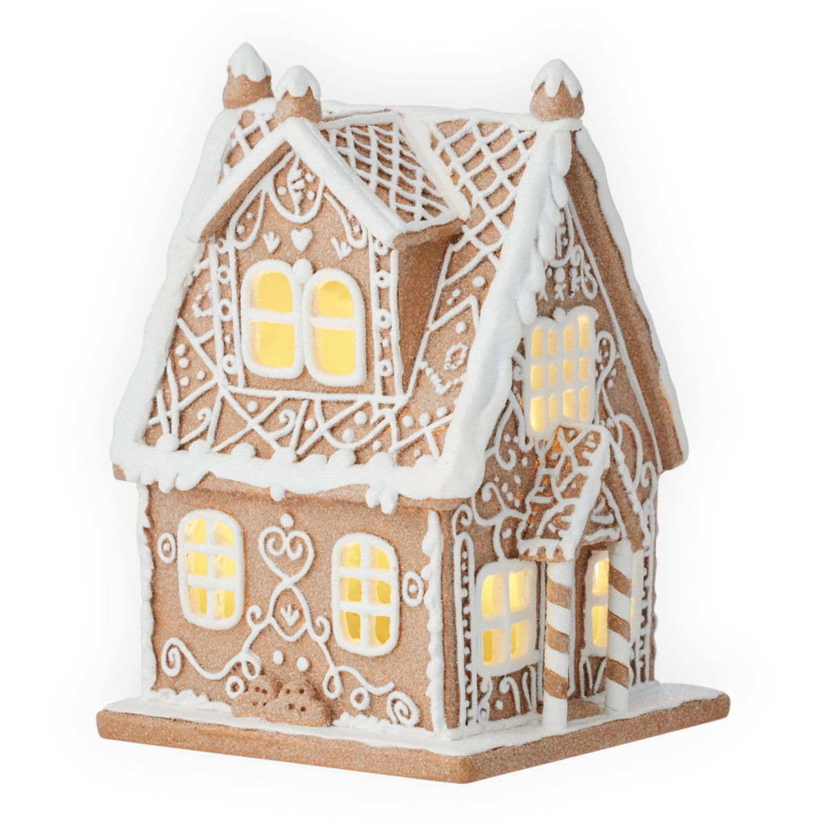 Iced LED Gingerbread House - 21.5cm