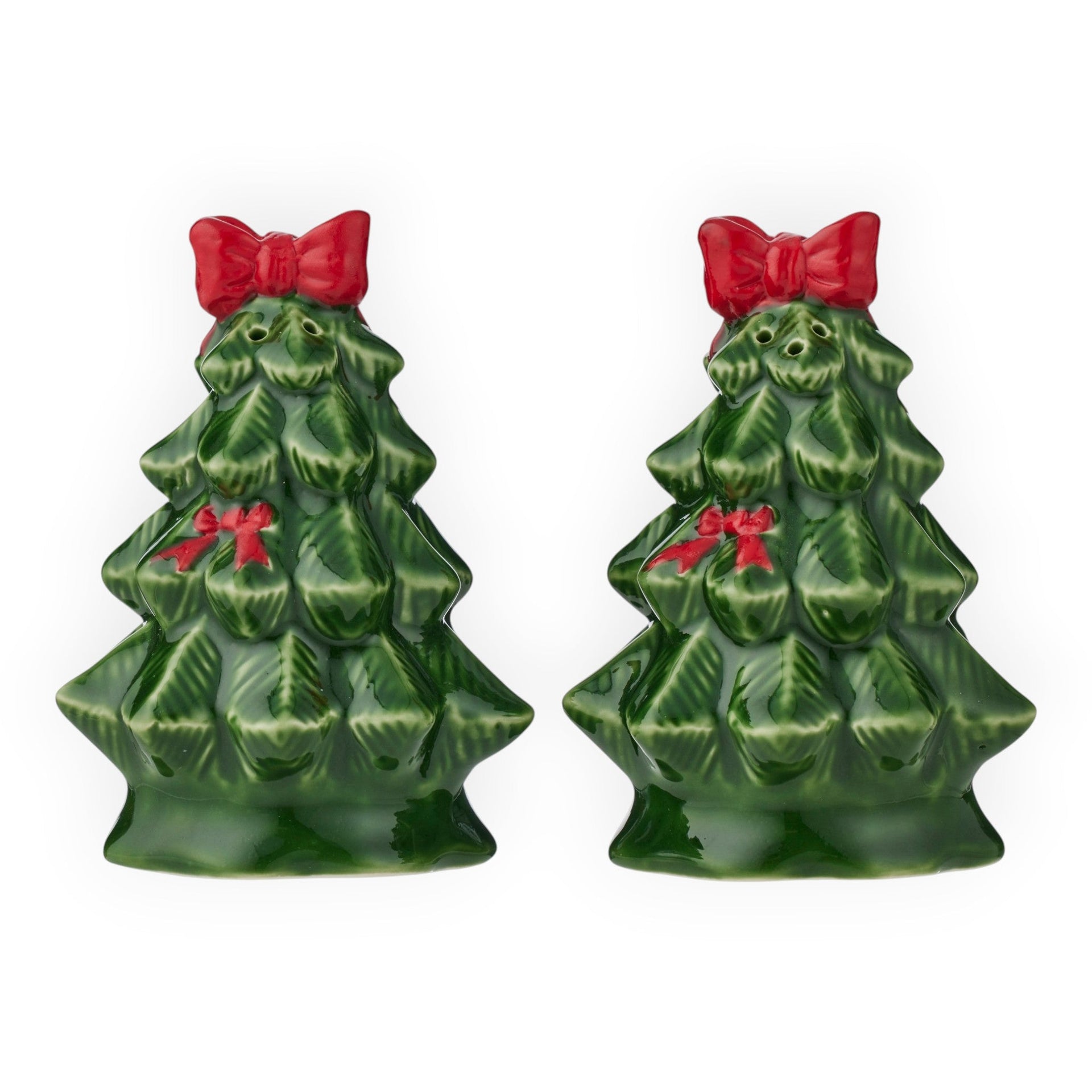 Holly Tree Ceramic Salt & Pepper Shakers