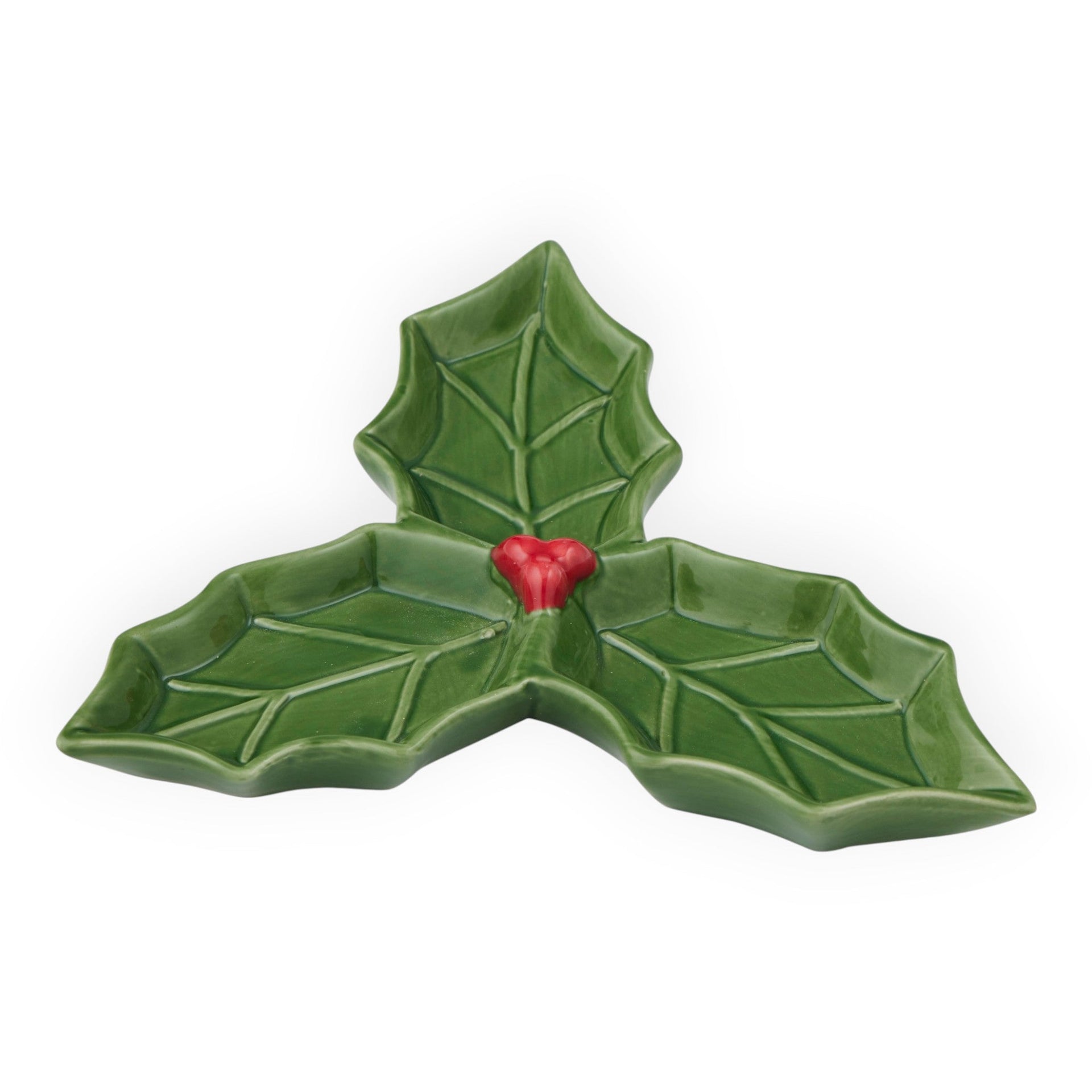 Holly Leaf Ceramic Plate