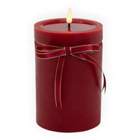 LED Pillar Wax Candle 15cm - Red or White