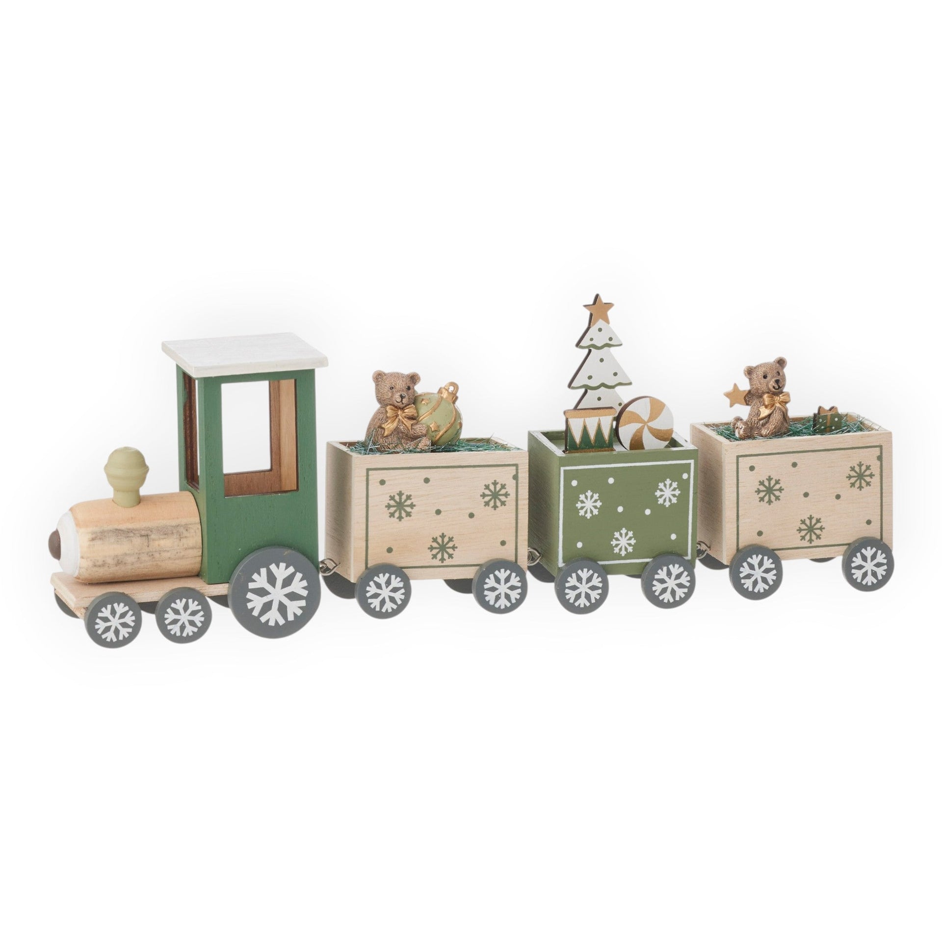 Wooden Xmas Train (4 pieces) - 39.5cm