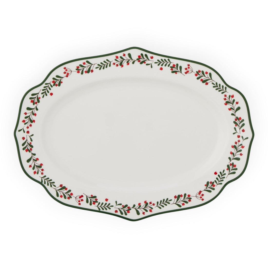 Oval Berry Platter Ceramic 35cm