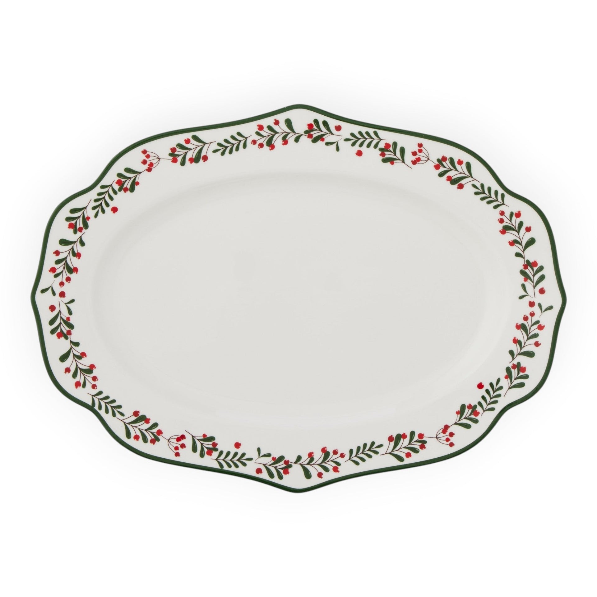 Oval Berry Platter Ceramic 35cm