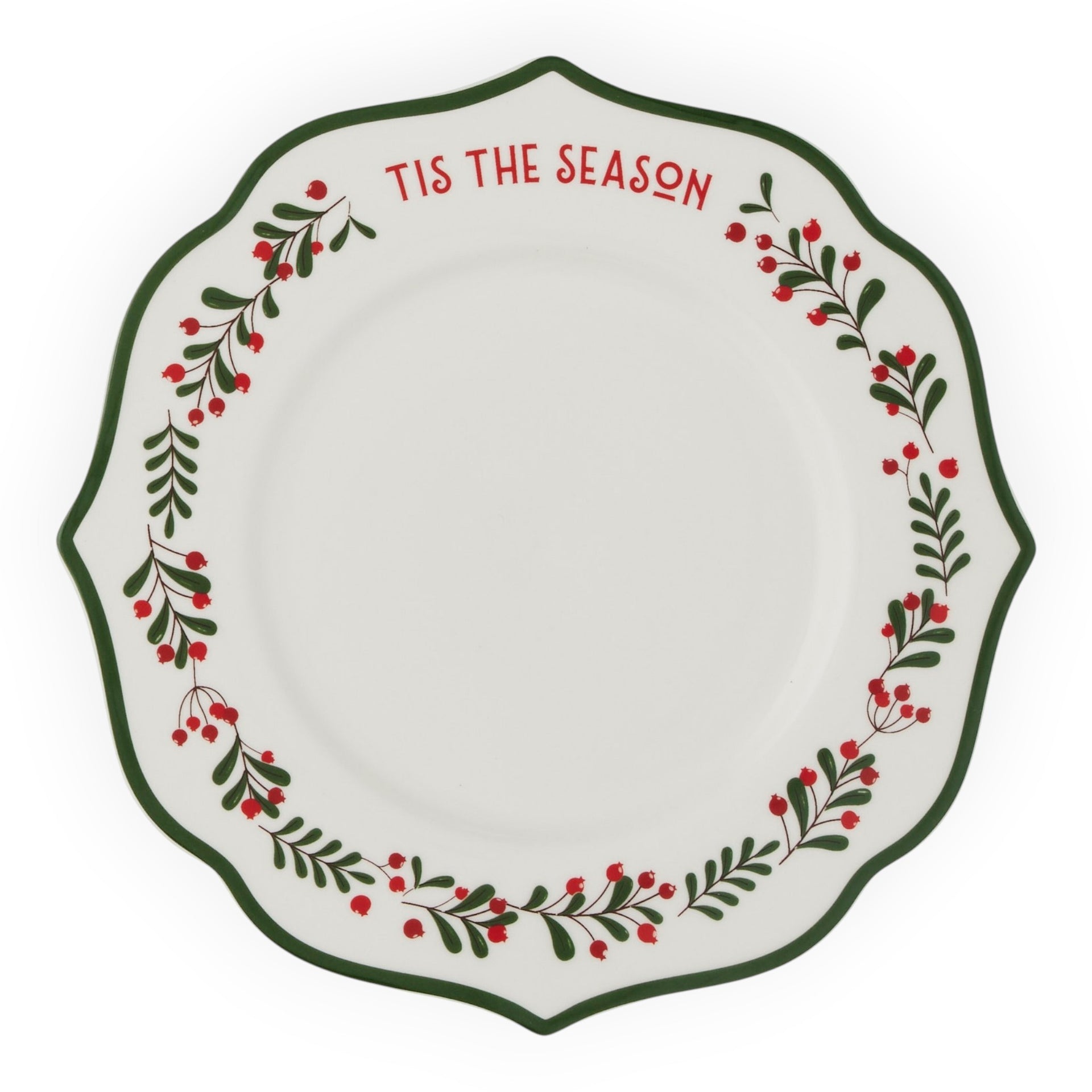 Berry Plate Ceramic 20cm - Red or Green