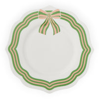 Bow Plate Ceramic 20cm - Red or Green