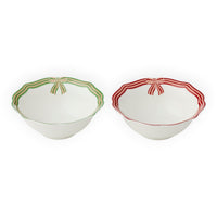 Bow Bowl Ceramic 15cm - Red or Green