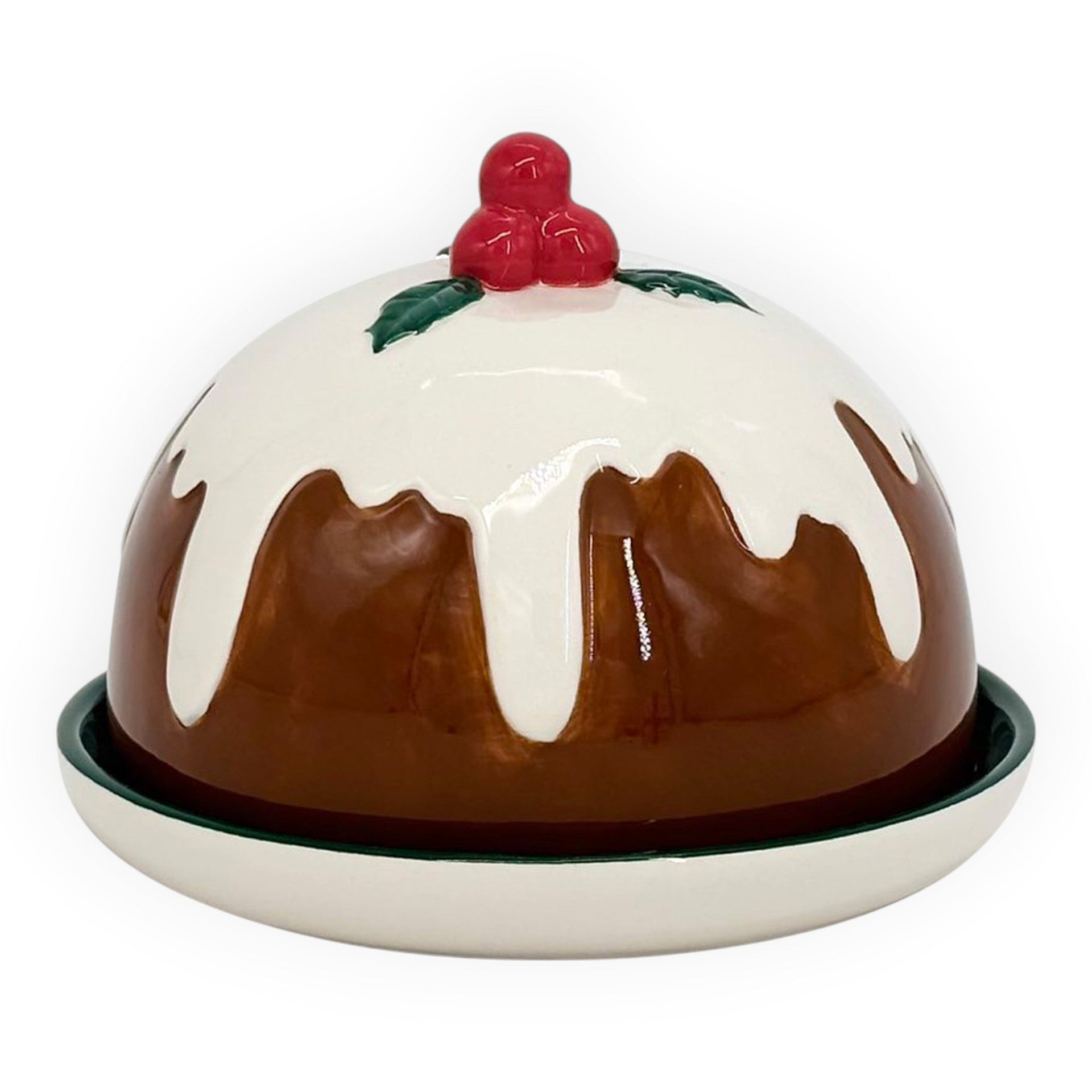 Christmas Pudding Butter Dish