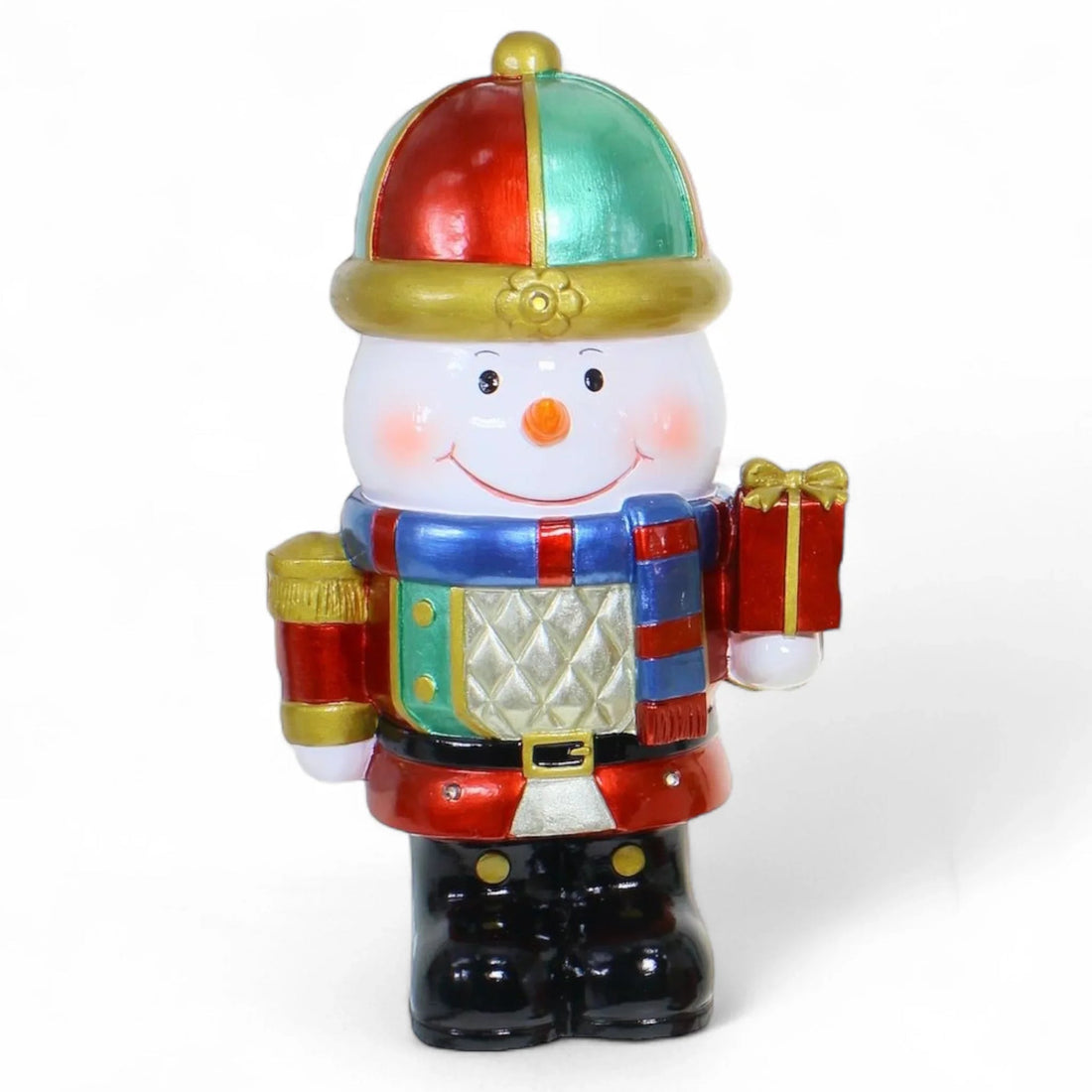 25cm Round Nutcrackers with LED - Snowman