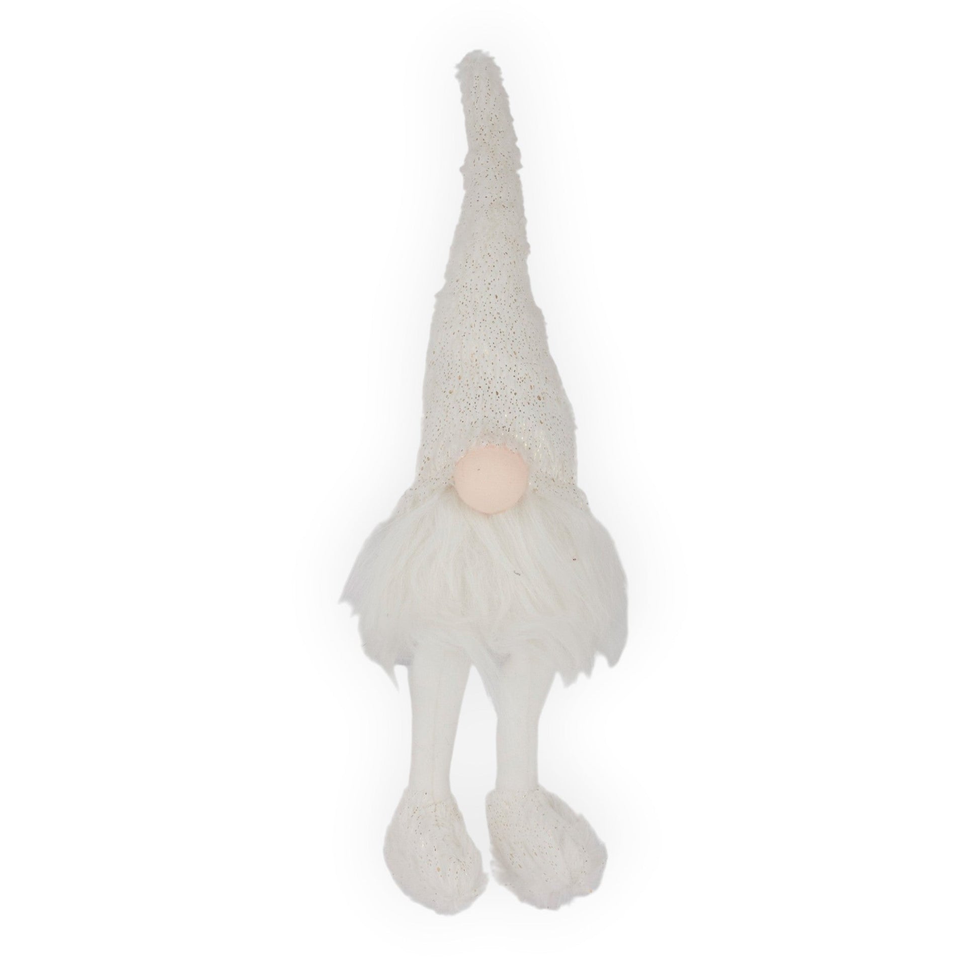 Dangly Fur Gnome Fur - White 38cm