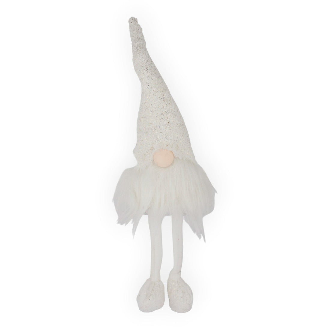 Dangly Gnome Fur - White 56cm