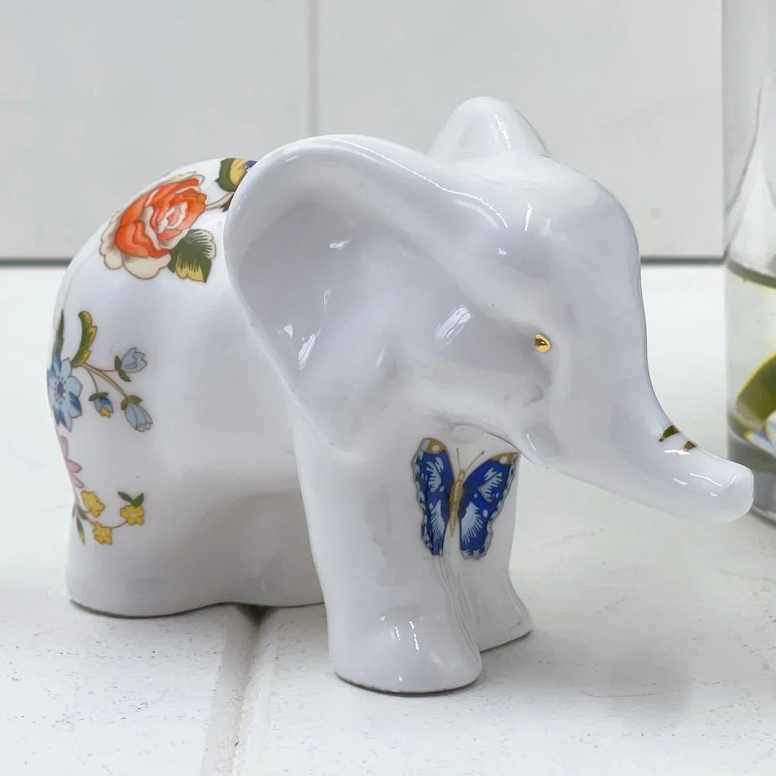 Aynsley Cottage Garden Elephant 11x8cm - Made in England - Exquisite Homewares 