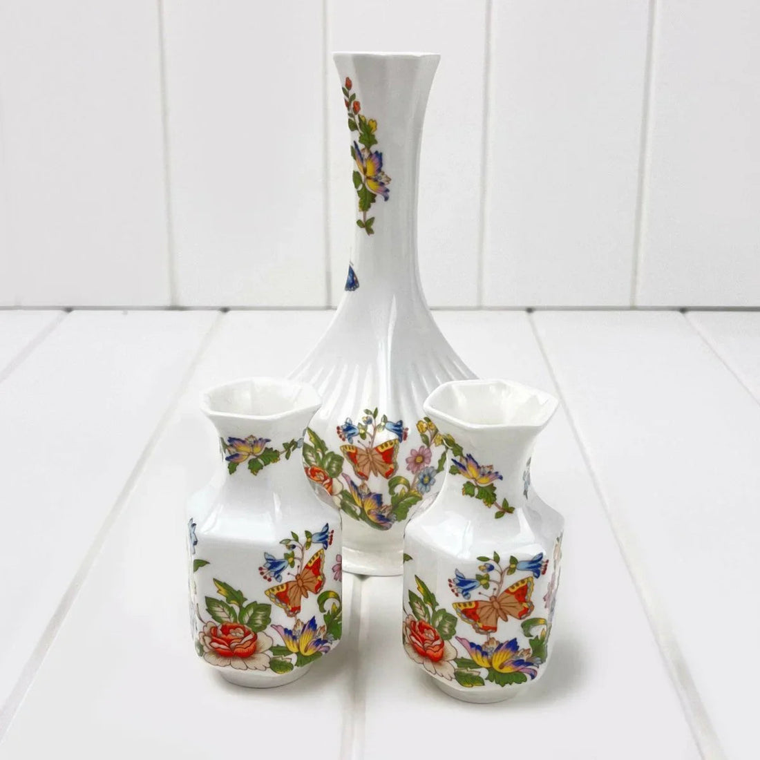 Aynsley Vintage Cottage Garden Collection of Vases - Exquisite Homewares 