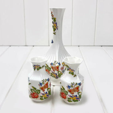 Aynsley Vintage Cottage Garden Collection of Vases - Exquisite Homewares 
