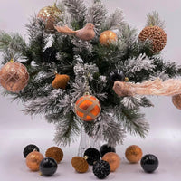 Black And Copper Baubles (Set/16) - Exquisite Homewares 