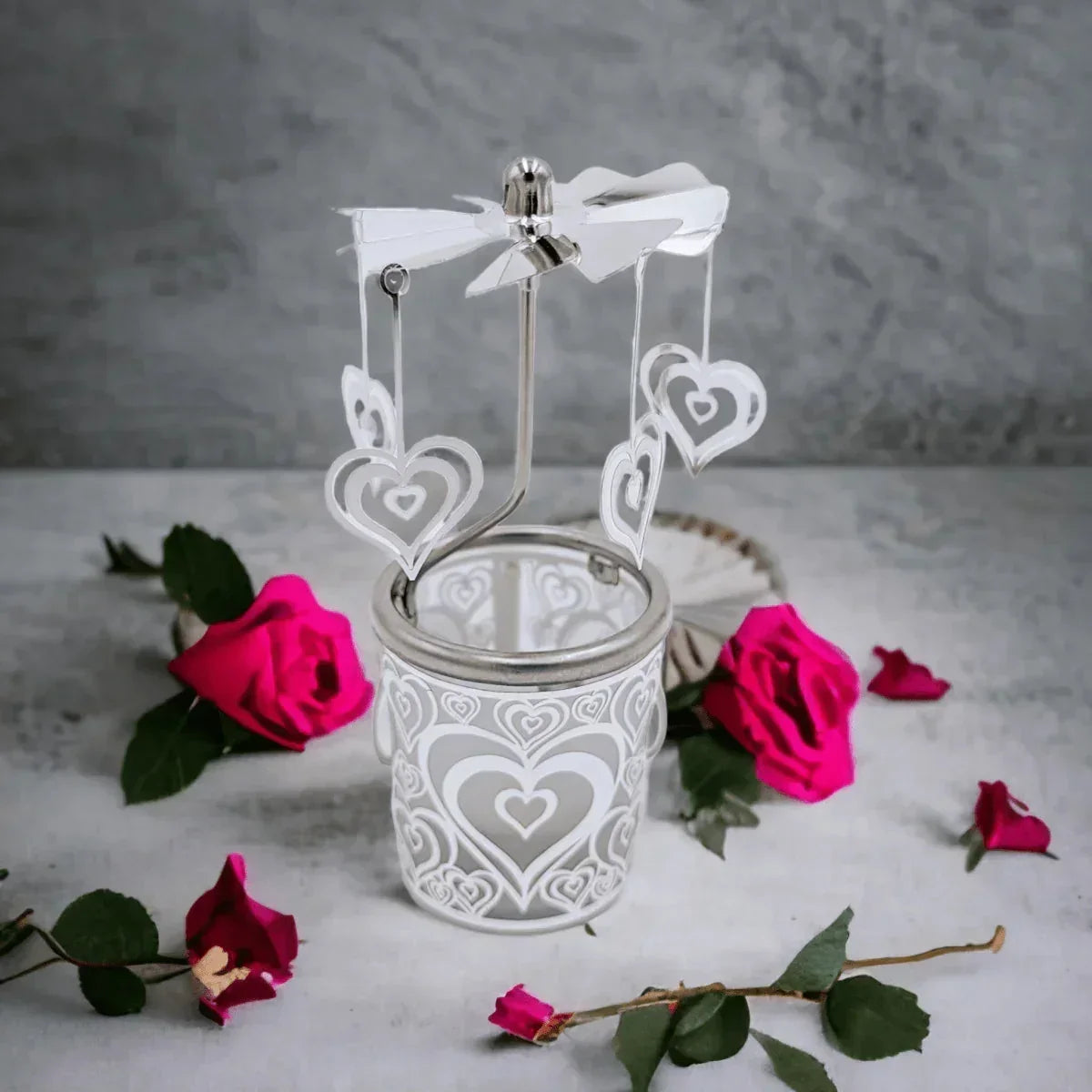 Candle Jar & Carousel - Love Heart - House Journey