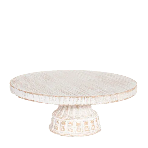 Carved Wood Cake Stand - Exquisite Homewares 