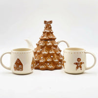 Ceramic Gingerbread Treepot - Exquisite Homewares 