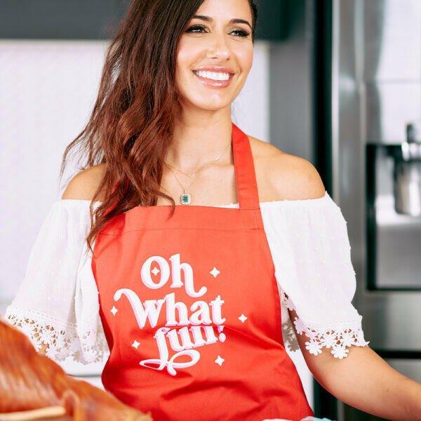 Christmas Screen Print Apron – Oh What Fun - Exquisite Homewares 