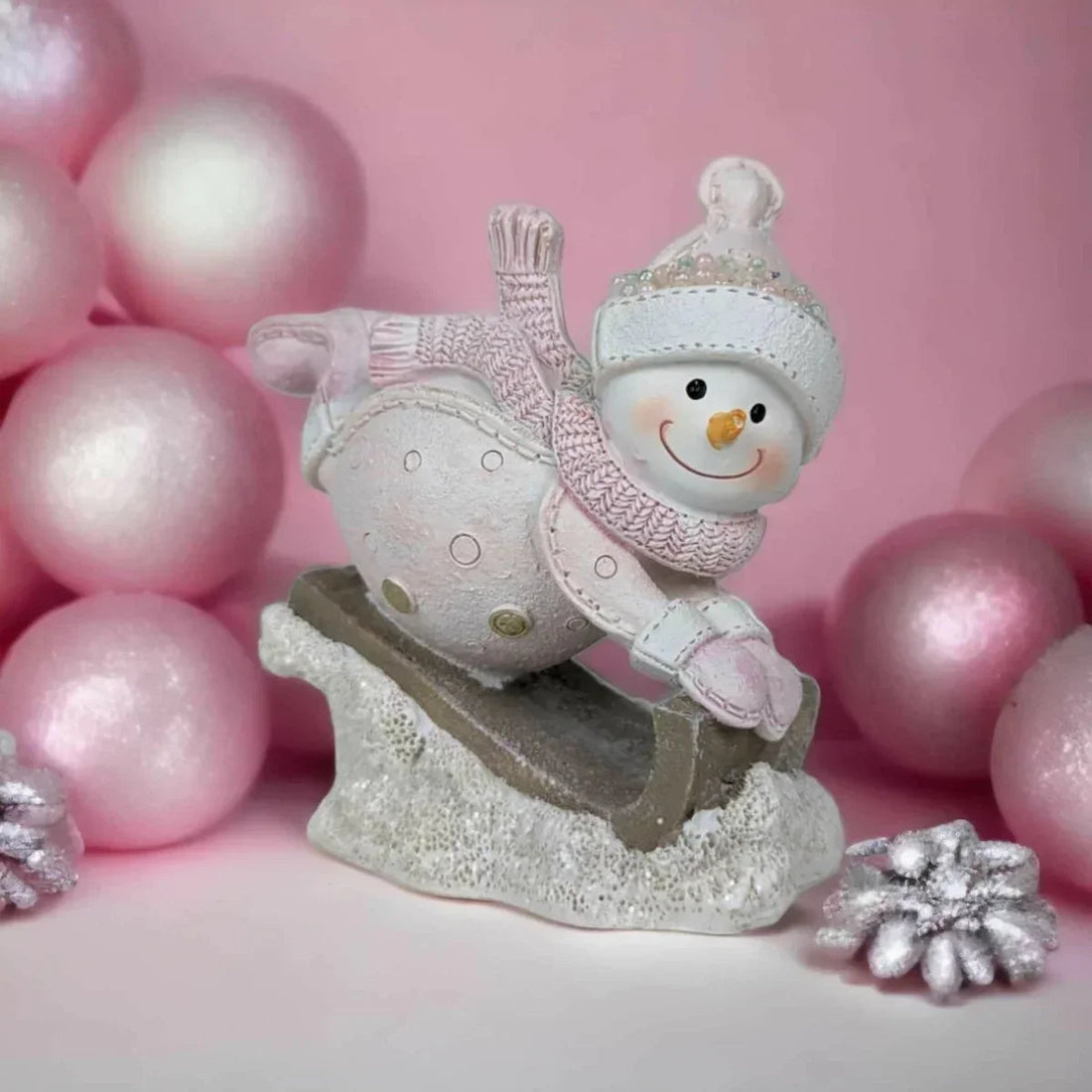 Christmas Snowman on a Sled - Exquisite Homewares 