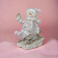 Christmas Snowman on a Sleigh - Exquisite Homewares 