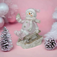Christmas Snowman on a Sleigh - Exquisite Homewares 