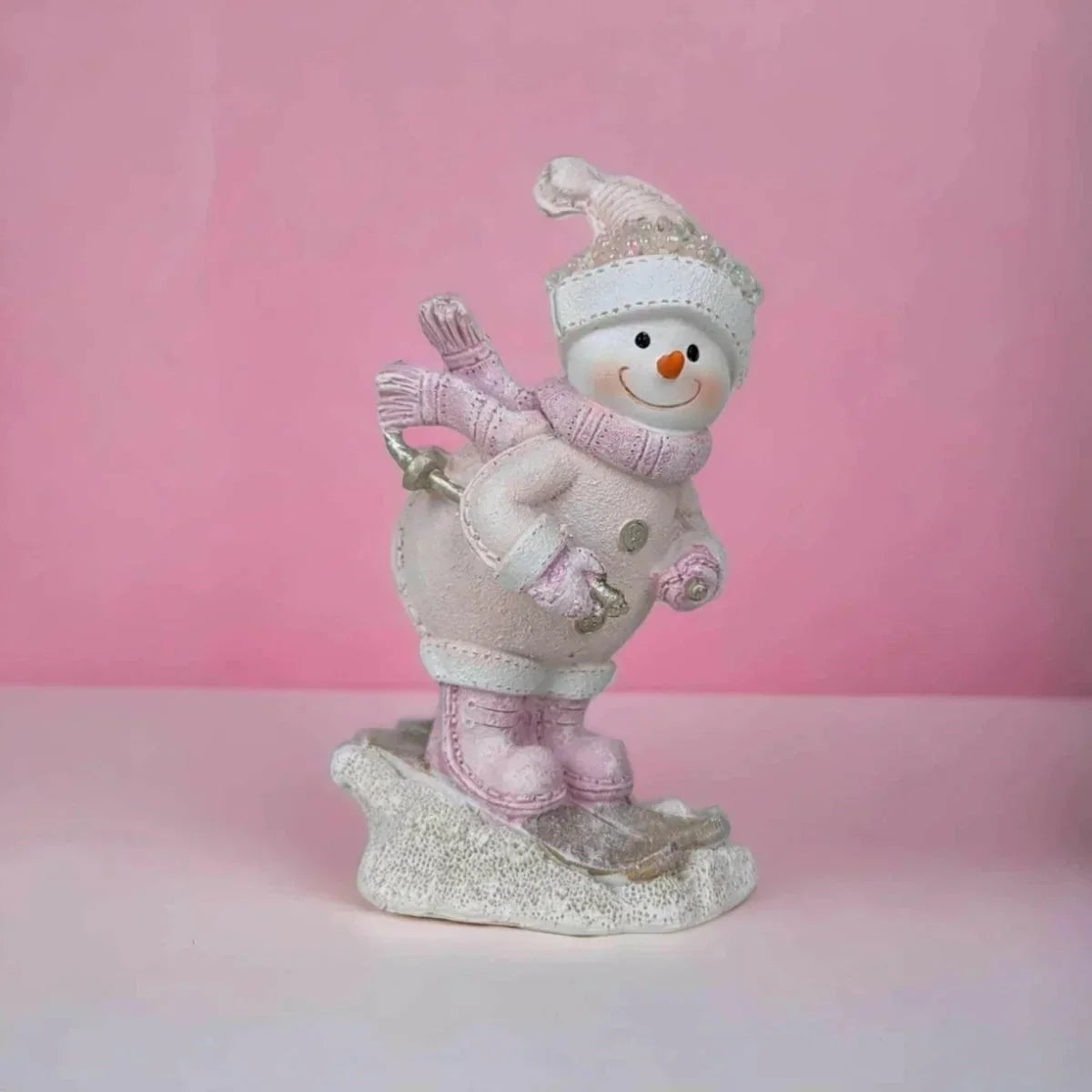 Christmas Snowman Skiing Downhill - Exquisite Homewares 