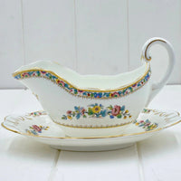 Coalport Ming Rose Gravy Boat and Saucer - Exquisite Homewares 