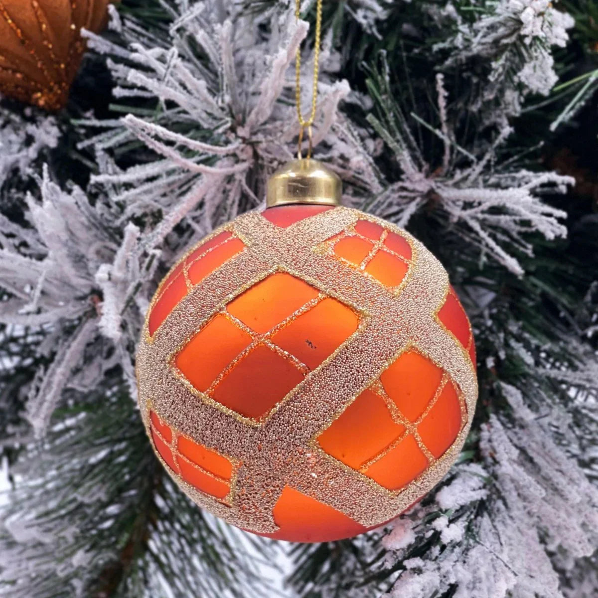 Copper Tartan Bauble - Exquisite Homewares 