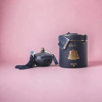 Cote Noire Navy Round Art Deco Candle - Eau De Vie - House Journey