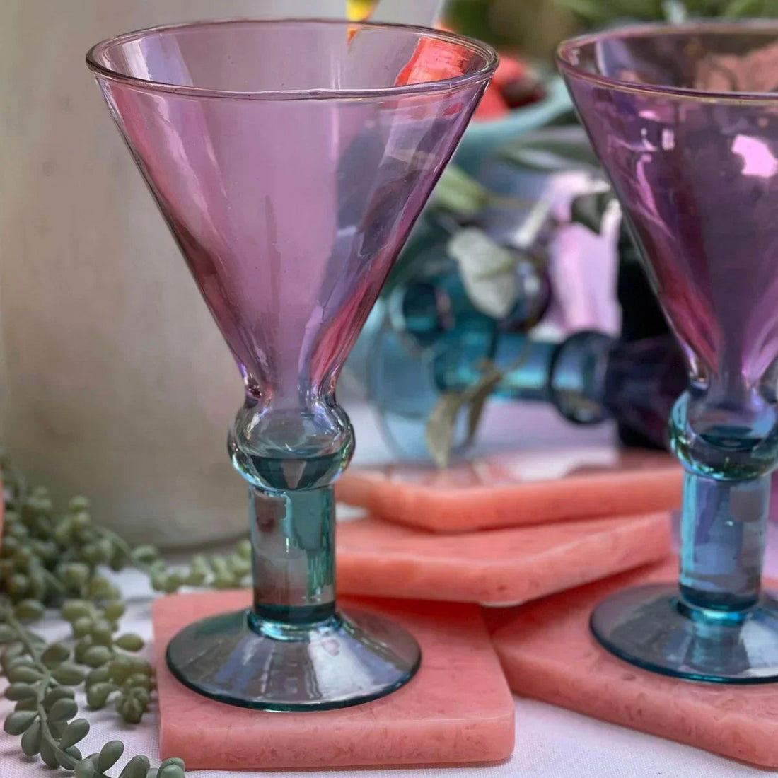 Dahlia Martini Glass Set of 4 - Exquisite Homewares 