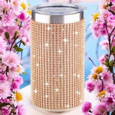 Diamonte Travel Cup - Rose Gold