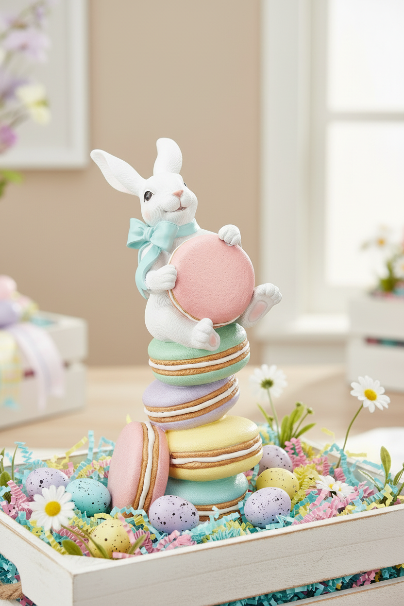 Easter bunny with macarons - Mobile banner