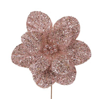 Elaborate Pink Glittered Flower - Exquisite Homewares 