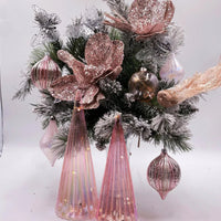 Elaborate Pink Glittered Flower - Exquisite Homewares 