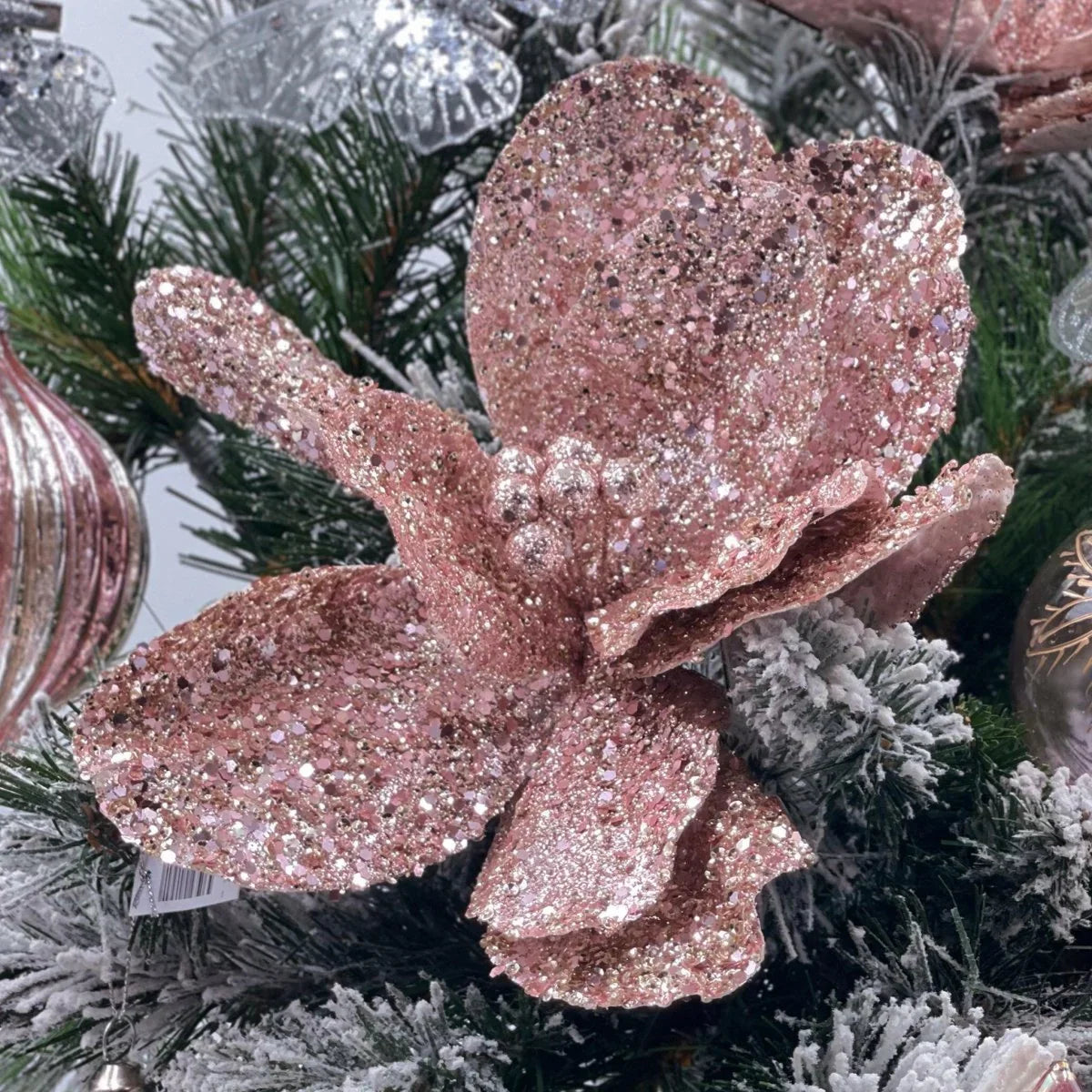 Elaborate Pink Glittered Flower - Exquisite Homewares 