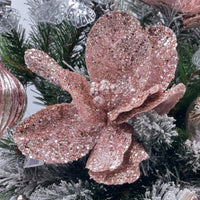 Elaborate Pink Glittered Flower - Exquisite Homewares 