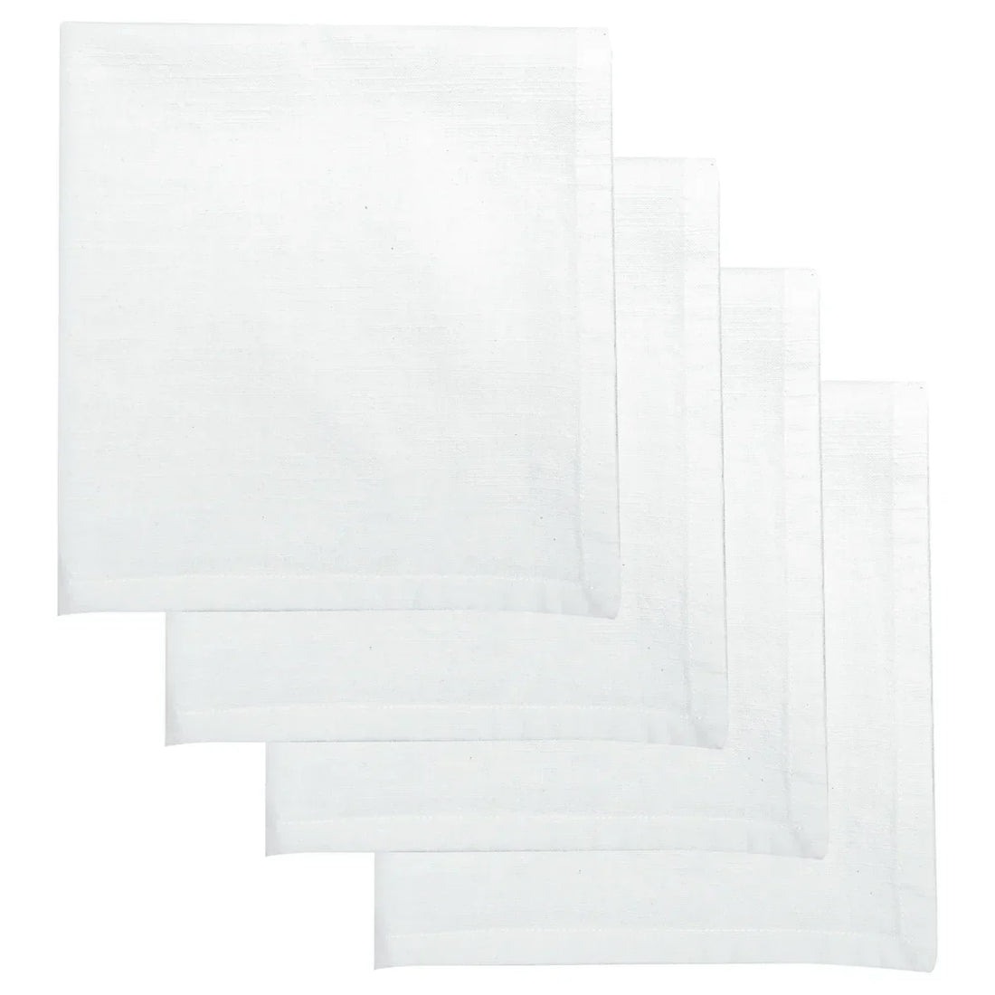 Elysian White Napkins Set/4 45cm - 100% Cotton