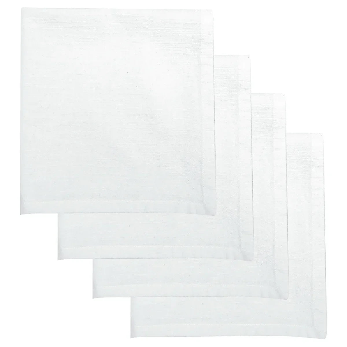 Elysian White Napkins Set/4 45cm - 100% Cotton