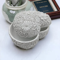 Floral Heart Trinket Box - Pink - Exquisite Homewares 