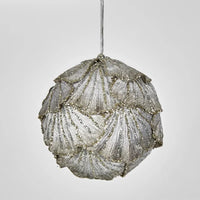 Ginko Leaf Bauble Silver - Exquisite Homewares 