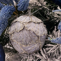 Ginko Leaf Bauble Silver - Exquisite Homewares 