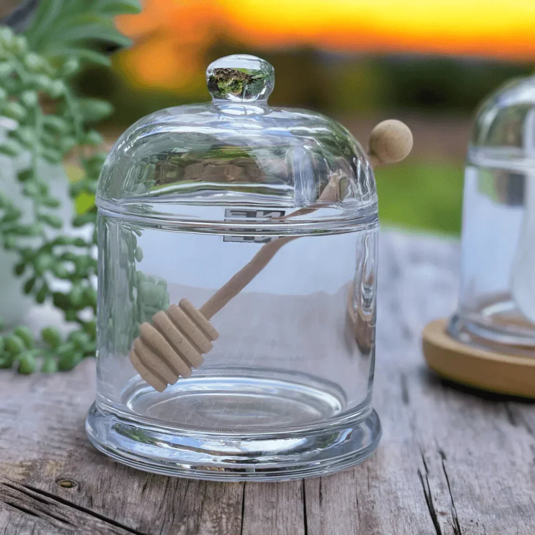 Glass Honey Jar & Dipper
