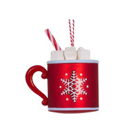 Glass Snowflake Mug Hanging - Exquisite Homewares 