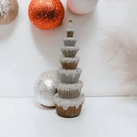 Gold and Silver Cupcake Christmas Tree - Exquisite Homewares 