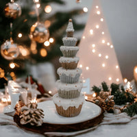 Gold and Silver Cupcake Christmas Tree - Exquisite Homewares 